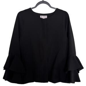 Nanette Lepore zip-up bell sleeve “bond street” jacket - size 12